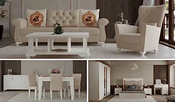 Bianco Düğün Paketi (Yatak+Karyola Hediye)