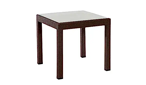 Rattan Camlı Masa