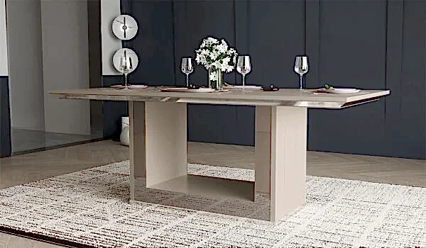 Bendis Silver Masa + 6 Adet Sandalye Takımı