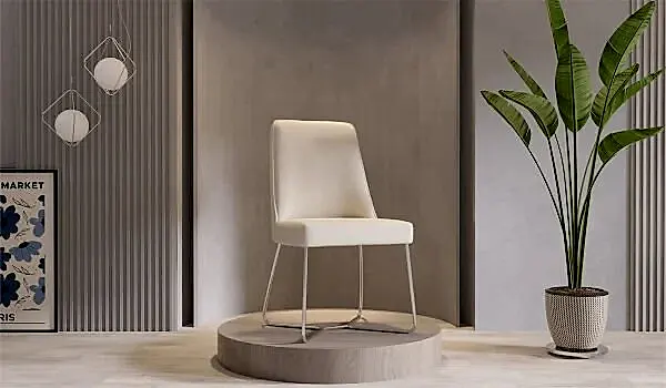 Bendis Silver Masa + 6 Adet Sandalye Takımı
