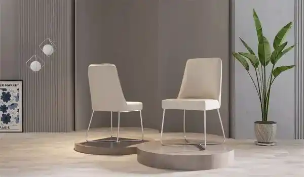 Bendis Silver Masa + 6 Adet Sandalye Takımı