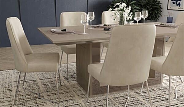 Bendis Silver Masa + 6 Adet Sandalye Takımı
