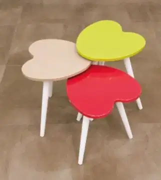 Pınar Üçlü Zigon Sehpa - Verde Cappucino Çilek