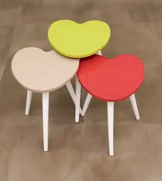 Pınar Üçlü Zigon Sehpa - Verde Cappucino Çilek