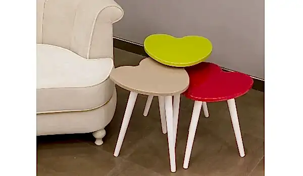 Pınar Üçlü Zigon Sehpa - Renk Seçenekli