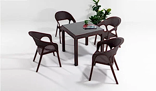 Garden 4 Kişilik Camlı Masa Takımı