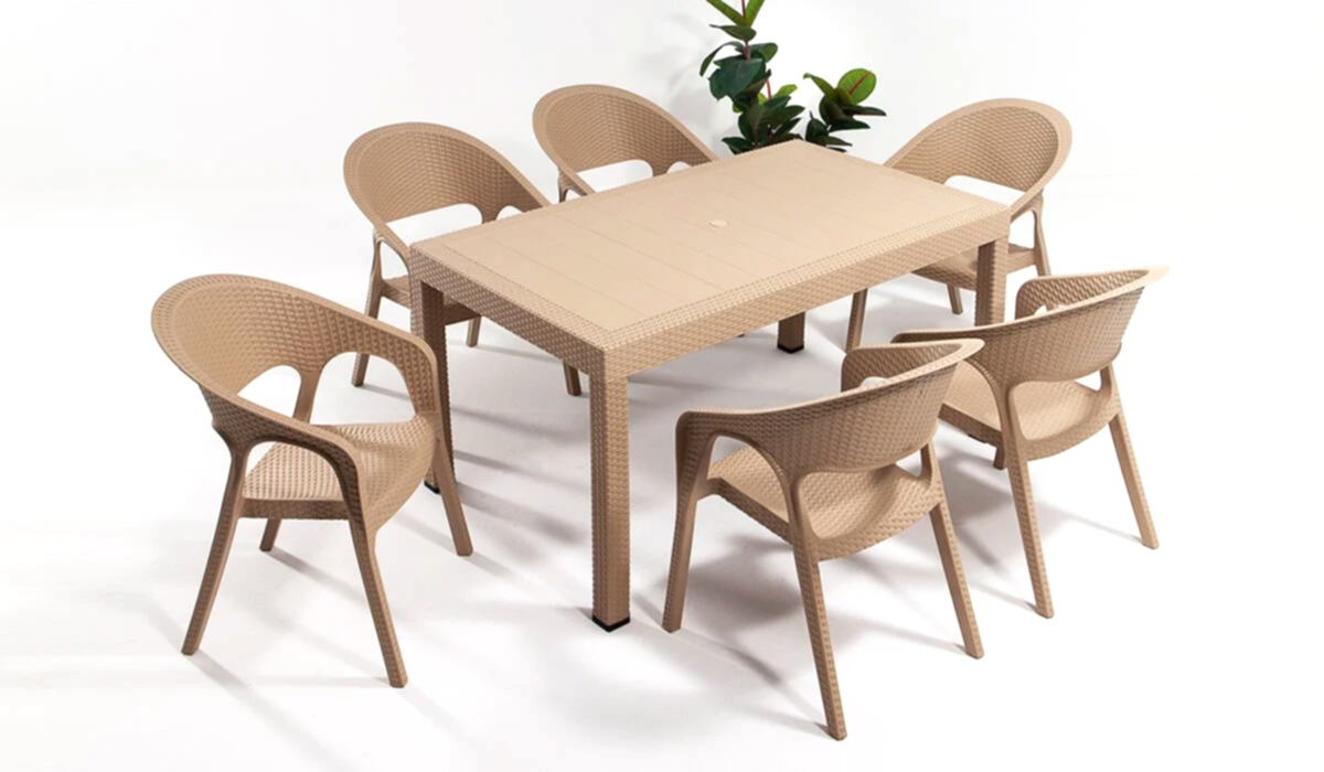 Garden Large Rattan Masa Takımı