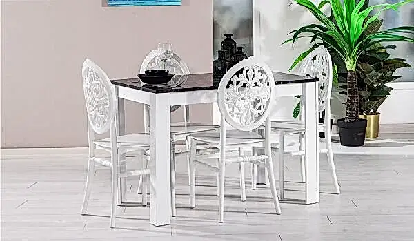 Mirage + Venüs Mutfak Masa Takımı - Beyaz