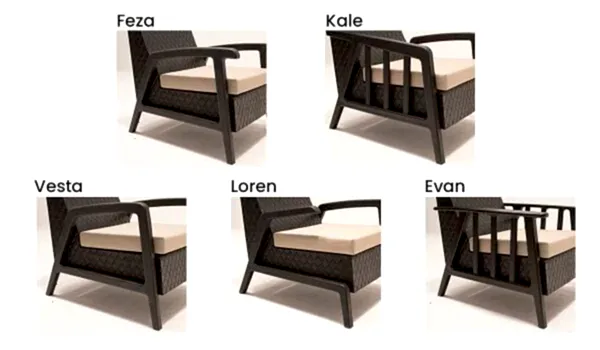 Vega 1+1+1+1+S Bahçe Balkon Oturma Grubu (Minderli) - Antrasit