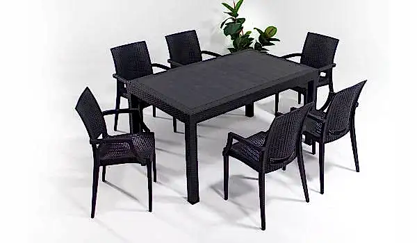 Rattan Large Kollu Masa Takımı