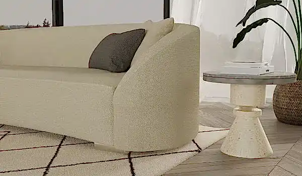 Teddy Köşe Takımı - Krem