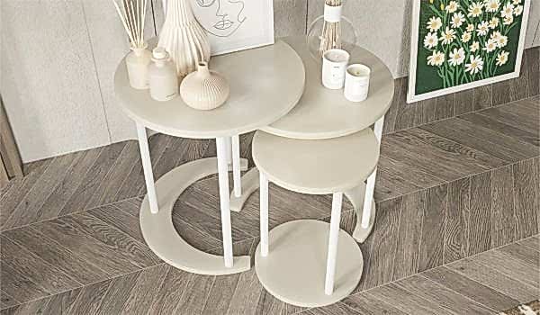 Linen Üçlü Zigon Sehpa