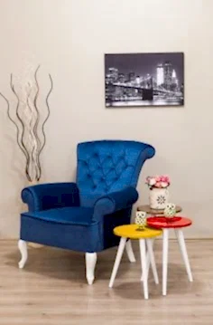 Zeta Zigon Sehpa - Kahve Çilek Sarı