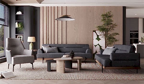 Linen Koltuk Takımı - Antrasit