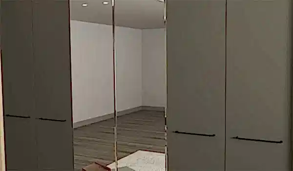 Milano 6 Kapaklı Aynalı Gardırop