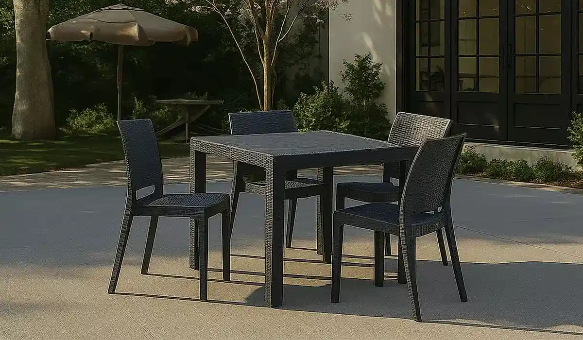 Rattan 80*80 Kolsuz Camsız Set (4 Kişilik)-(Online'a Özel)