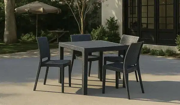 Rattan 80*80 Kolsuz Camsız Set (4 Kişilik)-(Online'a Özel)