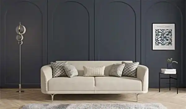 Bendis Üçlü Koltuk - Silver