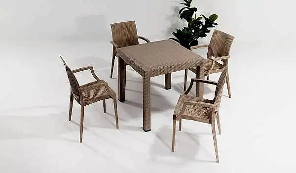 Rattan Kollu Masa Takımı