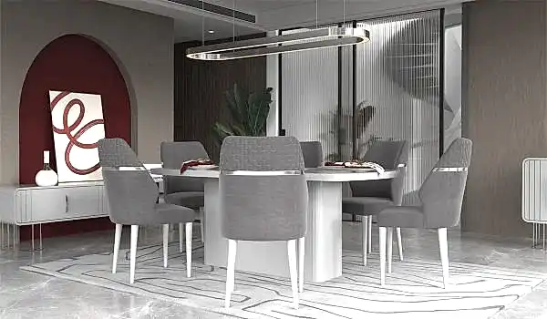 Veyron Masa + 6 Adet Sandalye Takımı