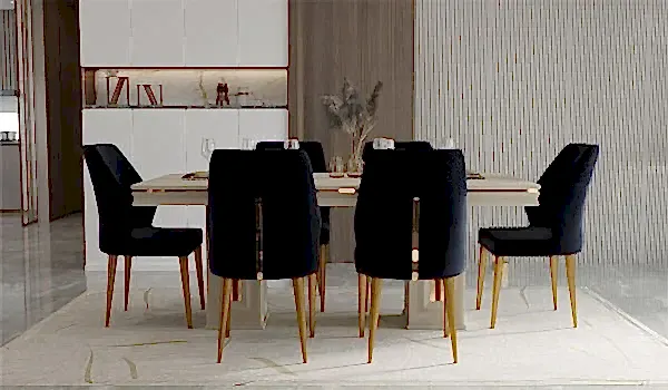 Vanesa Masa + 6 Adet Sandalye Takımı