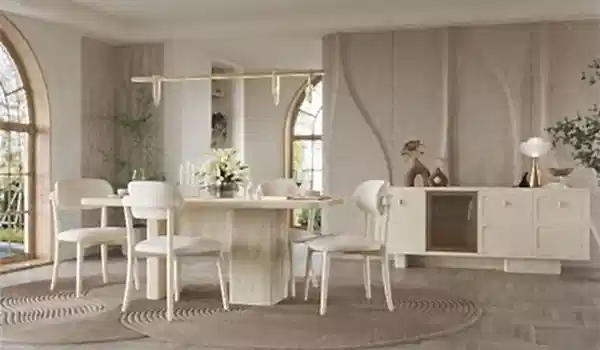 Nitra Düğün Paketi - Traverten (Yatak+Karyola Hediye!)